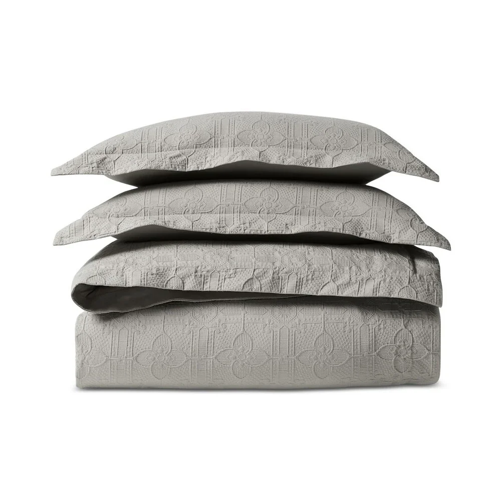 Lauren Ralph Lauren Sascha Textured Medallion Comforter Set Gray Full/Queen